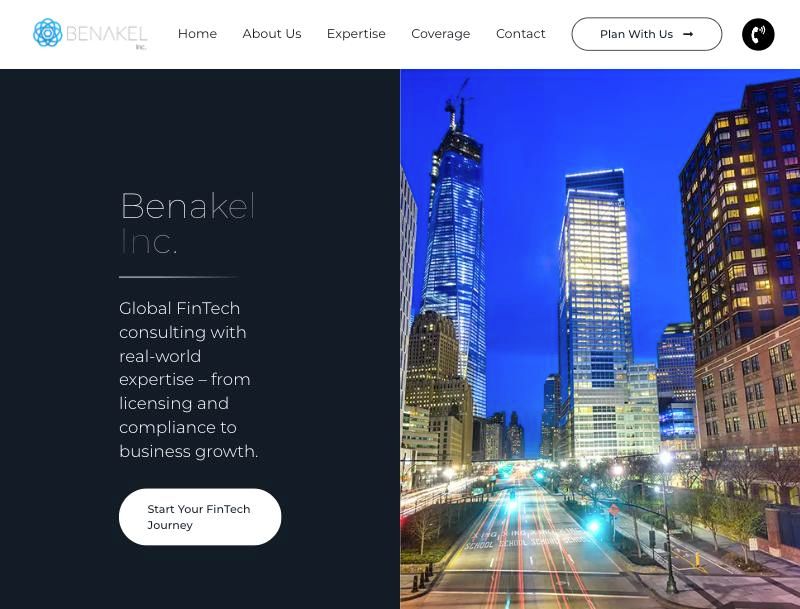 Página inicial do site benakel.io